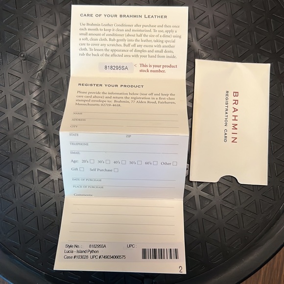 Brahmin Lucia Island Python print leather clutch/Purse. - Picture 12 of 12